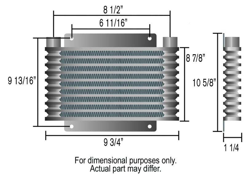 Derale 13614 Series 9000 Plate and Fin Transmission Oil Cooler,Black - Image 2
